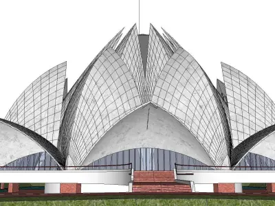 Architecture-Religion-God-Culture-Temple-0262 lotus temple 3D model