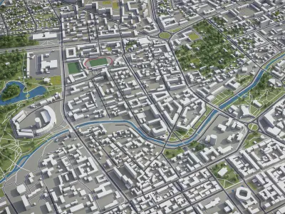 Simferopol  Low-poly 3D model