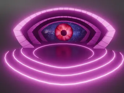 Stage eye Low-poly 3D model