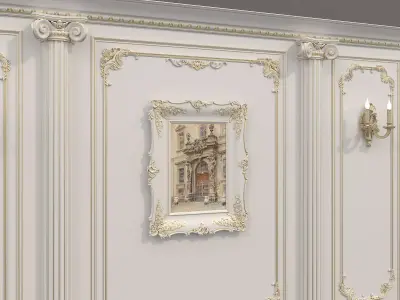 Wall Molding in Classic French style 50 3D model