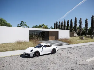 Savana Dry Exterior House Low-poly 3D model