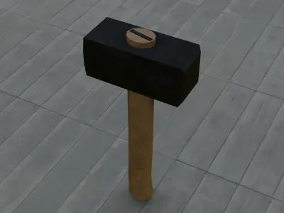 Low Poly Tools hammer Low-poly 3D model