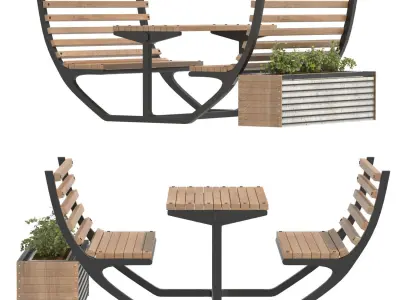 urban furniture collection 3D Model Pack
