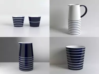 Cobalt Dinnerware 3D model