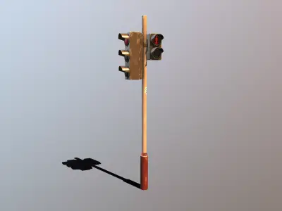 Traffic Light Stylized Low-poly 3D model