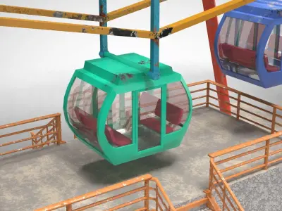 Ferris Wheel Low-poly 3D model