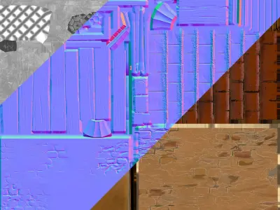 Lowpoly house Game asset Low-poly 3D model