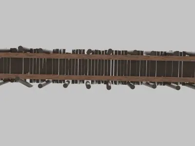 Partially broken pier Free 3D model