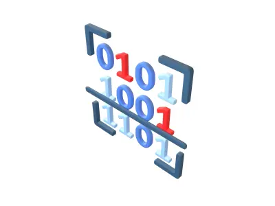 Data Scan Icon v1 003 Low-poly 3D model