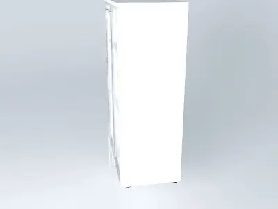 MEDIUM HEIGHT CABINET ALUM. FRAME GLASS DOORS 900x450x1350mm Free 3D model