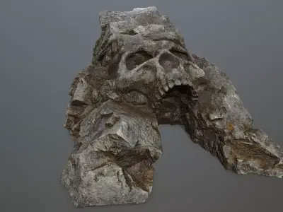 Skull Cave Low-poly 3D model shop