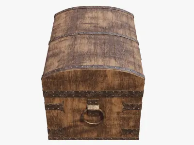Wooden Chest 3D model buy