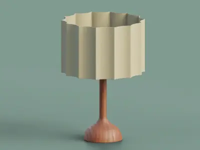 Natural lamp set Low-poly 3D model