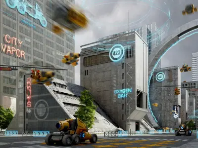  Sci Fi Metropolis City 