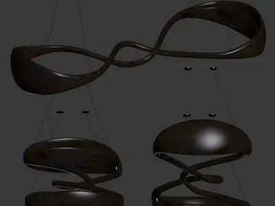 Chandelier Crevasse Series Light Sculpture by John Procario 3D model