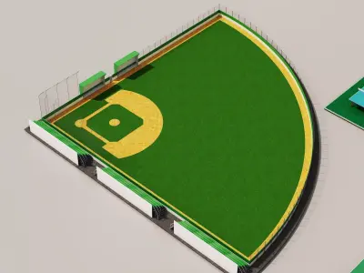 Modular Sports Facilities   Low-poly 3D model