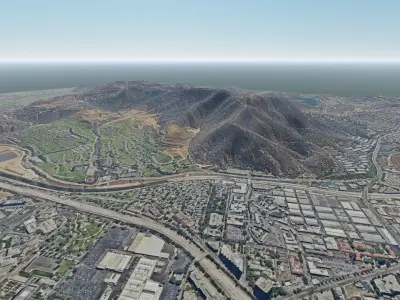Mountain Valley East of Los Angeles 3D model