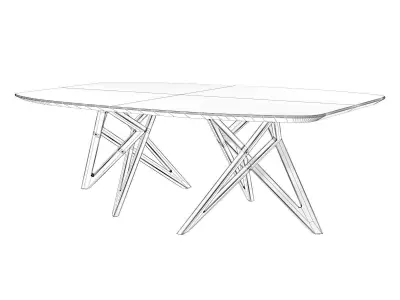 Ennea Rectangular Dining Table 3D model