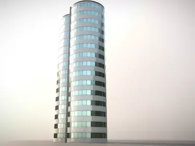 City Building Design S-2  Low-poly 3D model