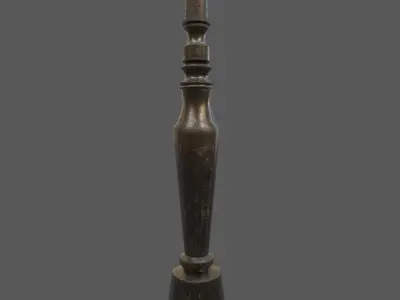Two Street Lamps Victorian Style 3D Model Low-poly 3D model