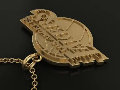 Lakers Logo Pendant 3D print model
