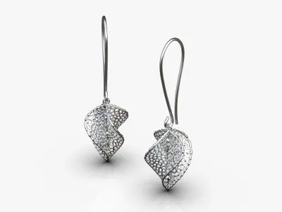 Twisted earrings 3D print model