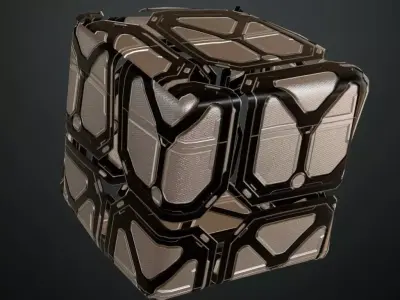 White Black Sci-fi Door Transparent PBR Seamless Texture