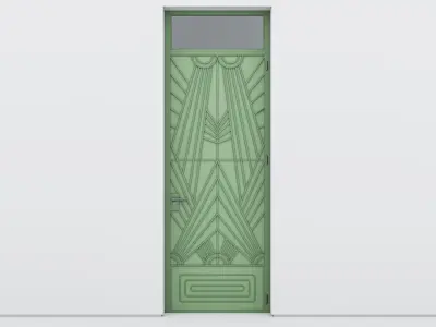 Aluminium door 341 3D model