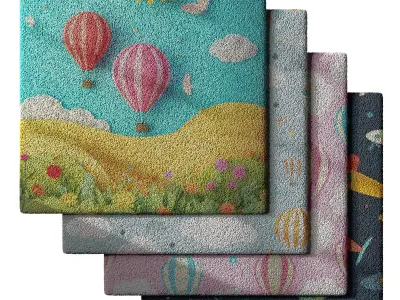 Kids Carpet Set 46 3D model