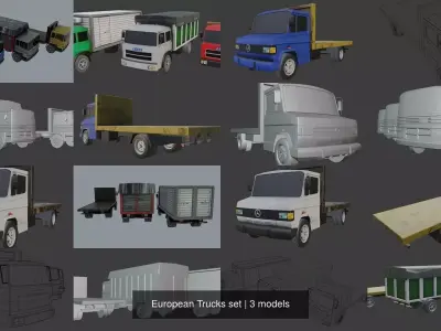 European Trucks set 3D Model Pack