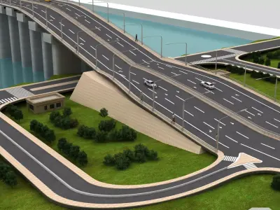 bridge Low-poly 3D model