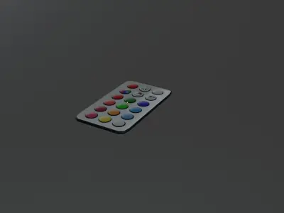 LowPoly LED Remote Control Low-poly 3D model