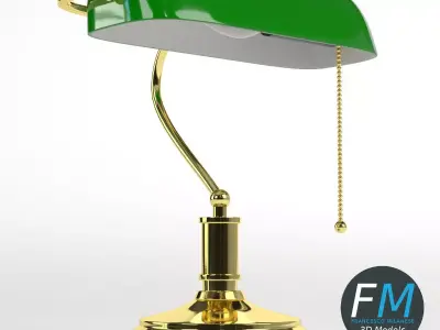 Banker lamp 3D model