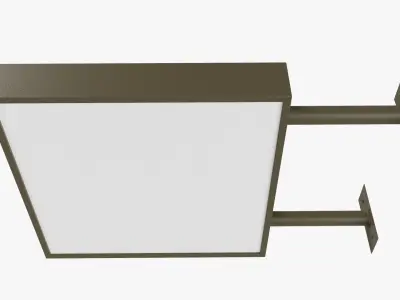 Store street sign mockup 02 3D model