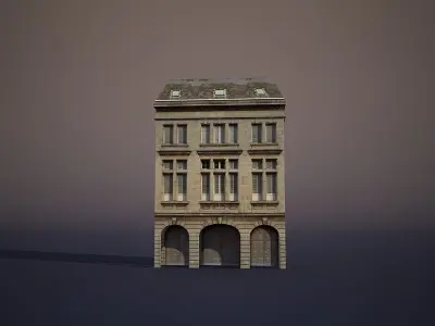 Apartment House 34 Low-poly 3D model