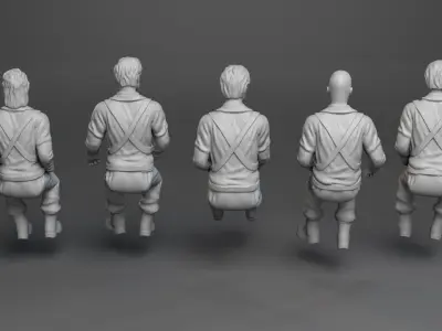 Fantastic voyage 1966 sitting figures 3D print model