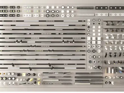 Modern downlights-spotlights-track lights 3D model