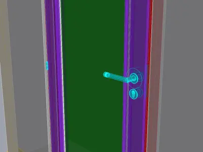 Wooden Door 3D model