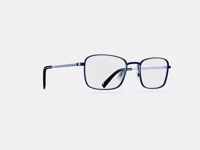 Thurston Eyeglasses in Brushed Navy 3D model