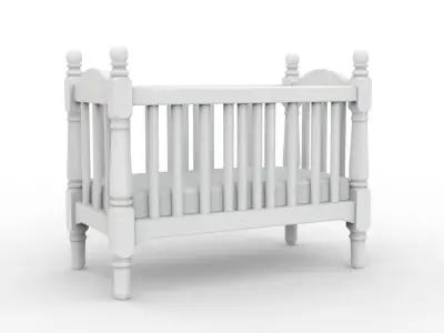 Miniature Baby Crib 3D Model STL Ready to Print 3D print model