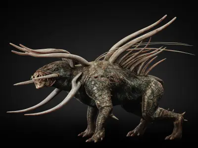 Predator Hound Low-poly 3D model