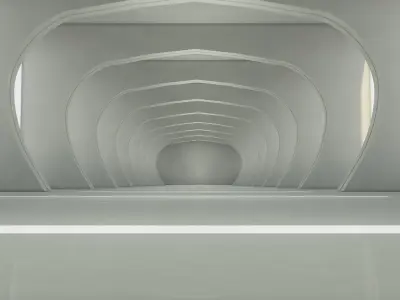 Sci Fi Tunnel 3D model 12