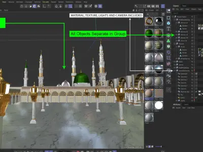 Prophets Mosque Masjid e nabvi  3D model