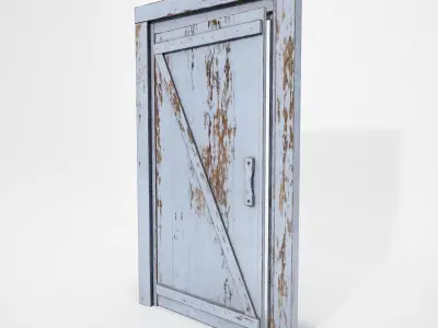 Door Two variants of textures Free low-poly 3D model