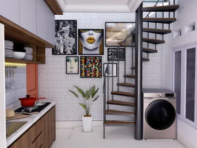 interior design kitchen 3D model