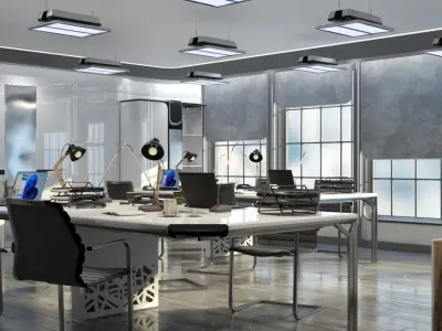  Sci-Fi Meeting Room White 