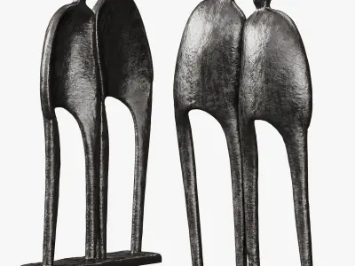 Decorative Set Metal-People 3D model