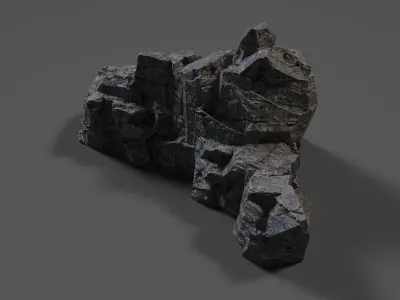 Cliff Rock 010 Low-poly 3D model