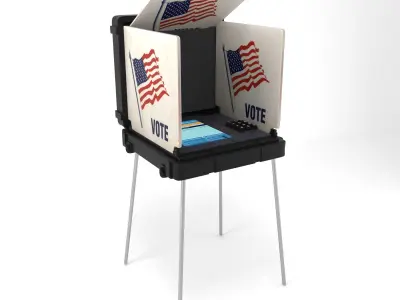 USA Voting machine 3D model
