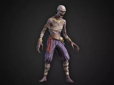 Arabian Ghoul Low-poly 3D model